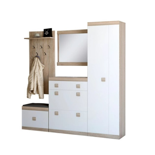 Set pentru holul de intrare Sonata 21, Wenge inchis, Stejar kraft gold