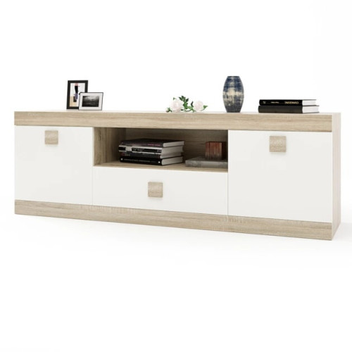 Dulap TV 1500 Sonata, Stejar Kraft Alb