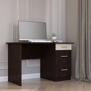 Birou de calculator Scolar-4, Wenge inchis, Stejar de lapte