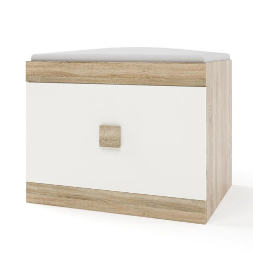 Dulap de pantofi Sonata 600, Stejar Kraft Alb