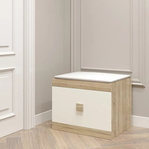Dulap de pantofi Sonata 600, Stejar Kraft Alb