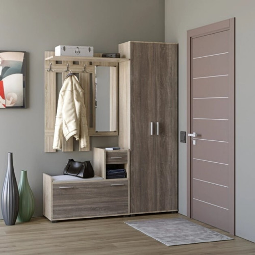 Hol de intrare Tandem-R cu dulap cu balamale ShP 1, Stejar Sonoma, Trufe