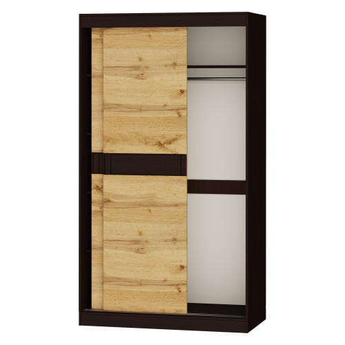 Dulapul glisant Sonata 1200, Stejar Kraft Alb Dulapul glisant Sonata 1200, Stejar Kraft Alb