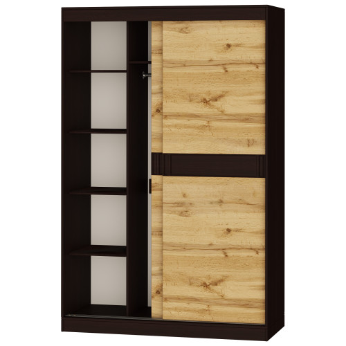 Set dormitor pentru copii Sonata 3, Wenge inchis, Alb