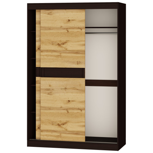 Set dormitor pentru copii Sonata 3, Wenge inchis, Alb