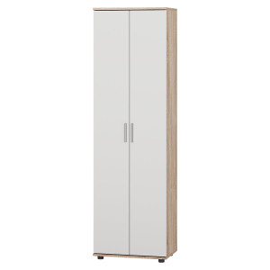 Dulap ShP-1, 2 uși, Stejar Sonoma / Alb, 60 x 38 x 200 cm