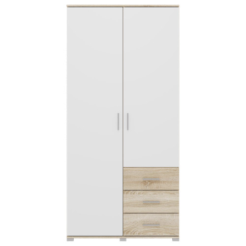 Dulap Breeze ShP-4, 2 uși, cu sertare, Stejar Sonoma / Alb Dulap Breeze ShP-4, 2 uși, cu sertare, Stejar Sonoma / Alb