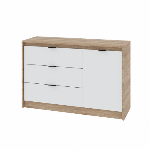 Comoda 1150 City, Stejar Sonoma, Alb Comoda 1150 City, Stejar Sonoma, Alb