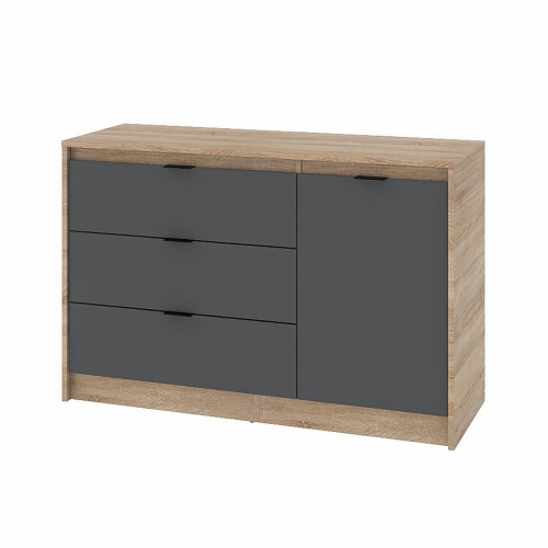 Comoda 1150 City, Stejar Sonoma, Graphite