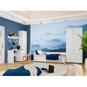 Set mobilier camera copii Light 2, Nymphaea Alba, Alb