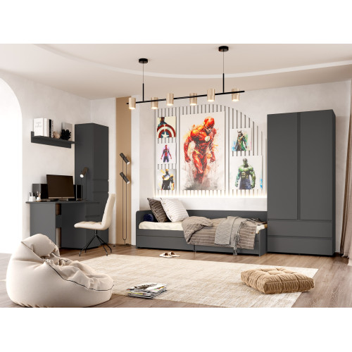Set mobilier camera copii Light 2, Grafit