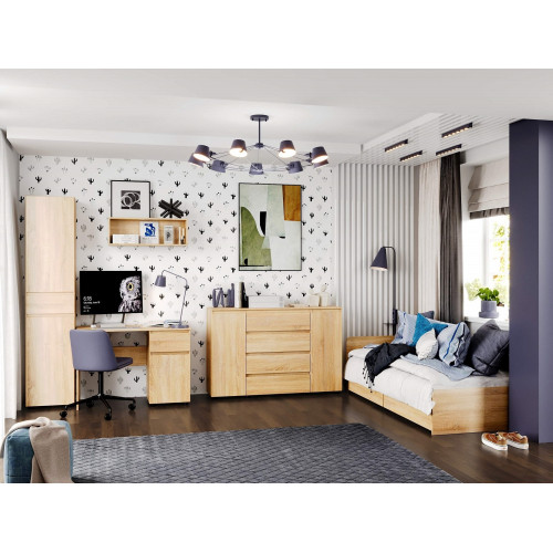 Set mobilier camera copii Light 3, Stejar Sonoma