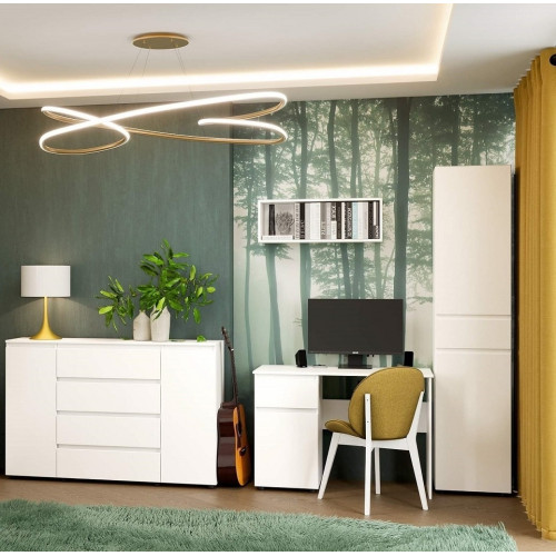 Set mobilier camera copii Light 4, Nymphaea Alba, Alb Set mobilier camera copii Light 4, Nymphaea Alba, Alb