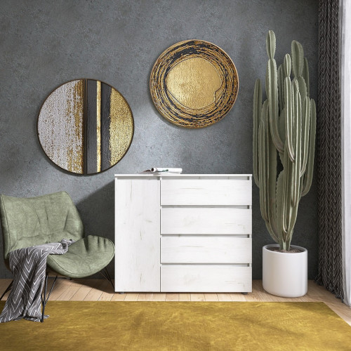 Comoda KL-3 Light, Stejar kraft alb