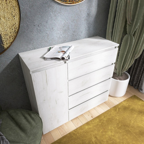 Comoda KL-3 Light, Stejar kraft alb