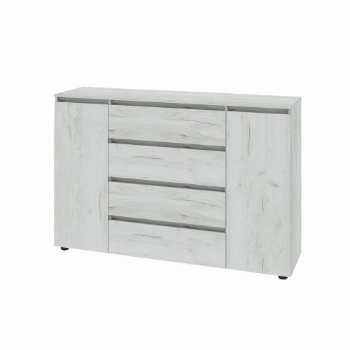 Comoda KL-4 Light, Stejar kraft alb