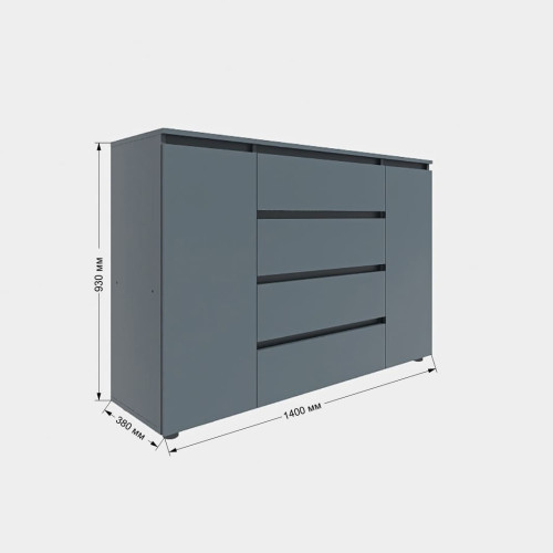 Set dormitor Light 4, pat 160 x 200 cm, Grafit
