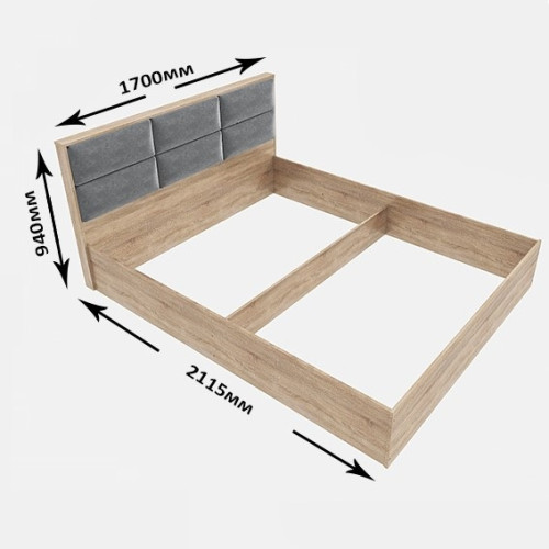 Set dormitor Light 2, pat 160 x 200 cm, Stejar Sonoma Set dormitor Light 2, pat 160 x 200 cm, Stejar Sonoma