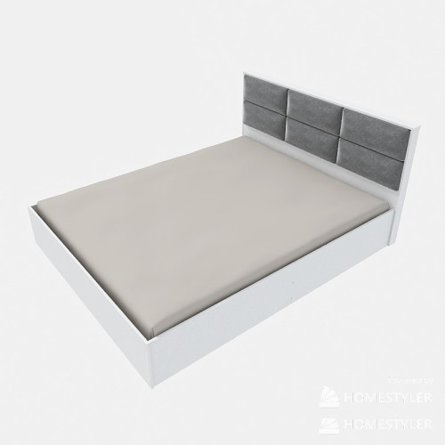 Set dormitor Light 2, pat 160 x 200 cm, Nymphaea Alba, Alb