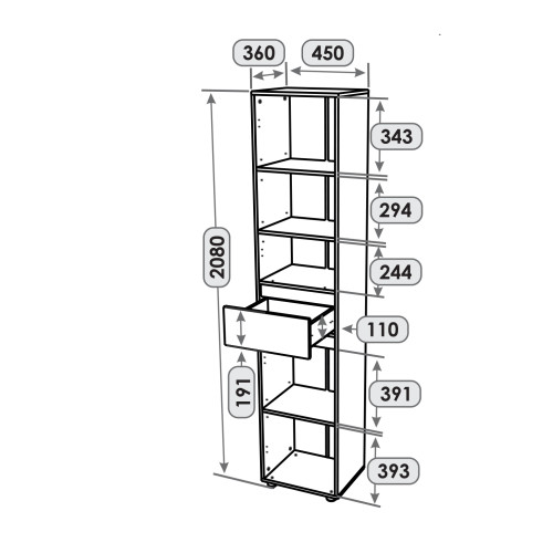 Penar inchis PL-1 Light, Stejar kraft alb