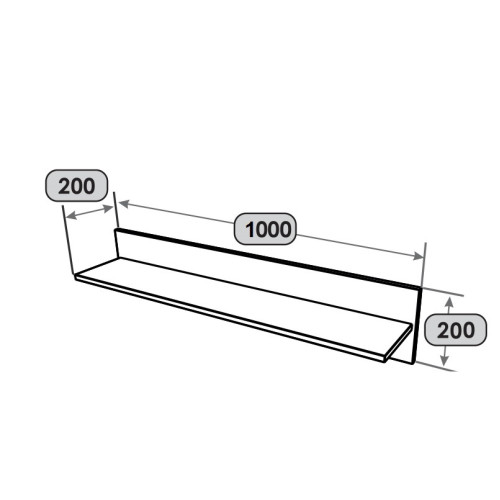 Raft suspendat PLN-1 Light, Stejar kraft alb