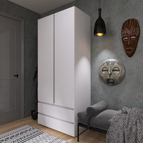 Set dormitor Light 3, pat 160 x 200 cm, Nymphaea Alba, Alb Set dormitor Light 3, pat 160 x 200 cm, Nymphaea Alba, Alb