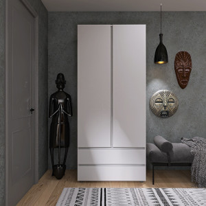 Dulap cu doua usi Light ShL-2 cu sertare, Nymphea Alba