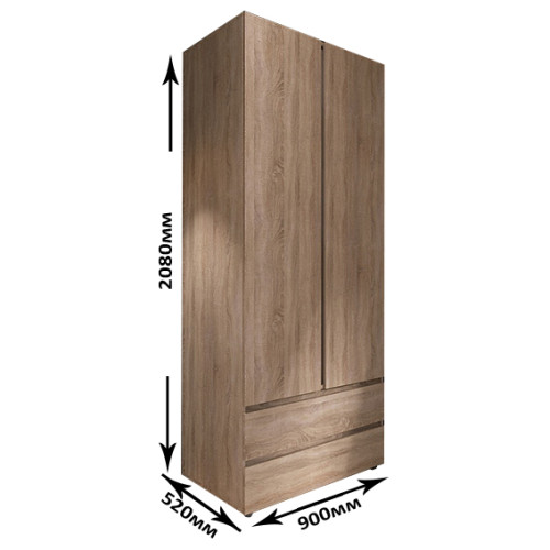 Set dormitor Light 3, pat 160 x 200 cm, Stejar Sonoma