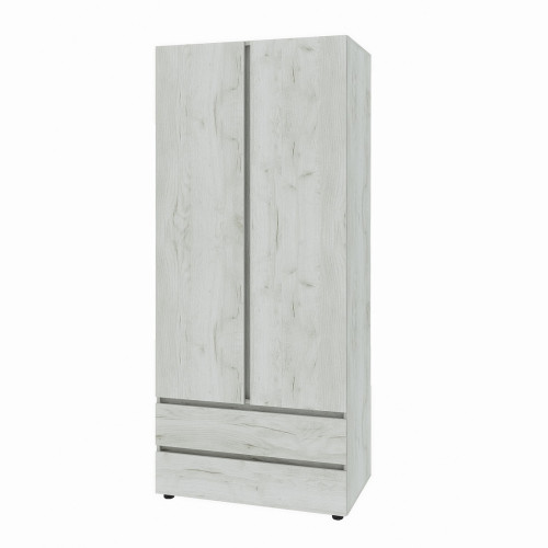 Dulap cu doua usi Light ShL-2 cu sertare, Stejar kraft alb Dulap cu doua usi Light ShL-2 cu sertare, Stejar kraft alb
