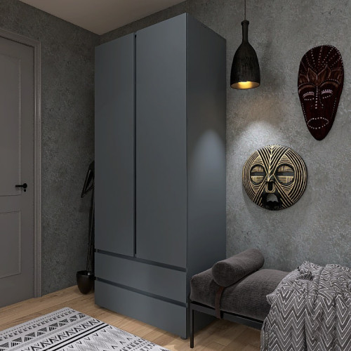 Set dormitor Light 3, pat 160 x 200 cm, Grafit