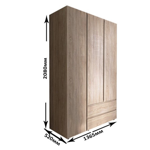 Set dormitor Light 4, pat 160 x 200 cm, Stejar Sonoma