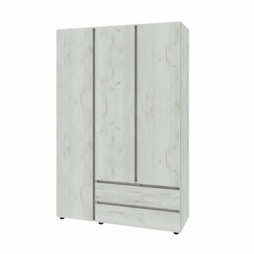 Dulap cu trei usi Light ShL-3, Stejar kraft alb Dulap cu trei usi Light ShL-3, Stejar kraft alb