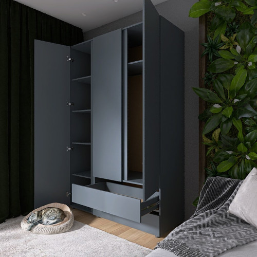 Set dormitor Light 4, pat 160 x 200 cm, Grafit