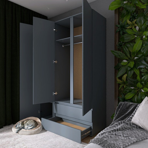 Dulap cu trei usi Light ShL-3, Grafit