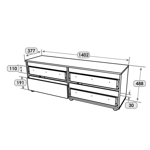 Dulap LTV 1400 Light, Stejar Sonoma