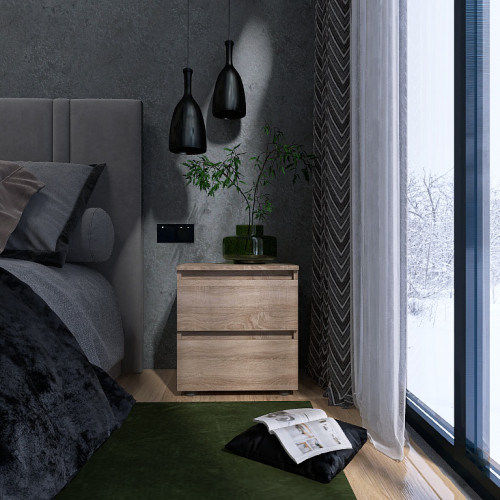 Set dormitor Light 2, pat 160 x 200 cm, Stejar Sonoma Set dormitor Light 2, pat 160 x 200 cm, Stejar Sonoma