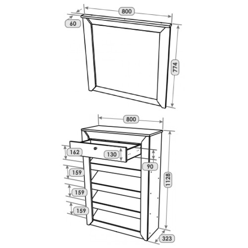 Mobilier de hol Nordic 3, Stejar kraft gold, Alb Mobilier de hol Nordic 3, Stejar kraft gold, Alb