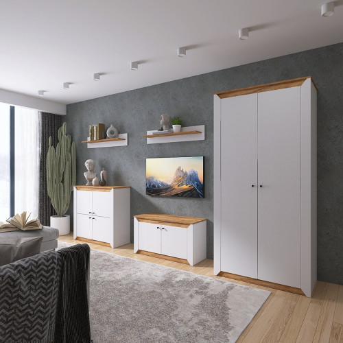 Living Nordic 2, Stejar kraft gold, Alb