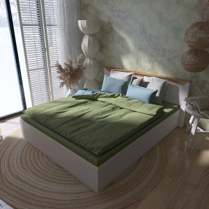 Pat 1400 Nordic 140x200 cm, Stejar kraft gold, Alb