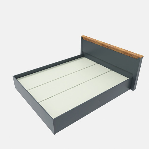 Set Dormitor Nordic 2, pat 160x200 cm, Stejar kraft gold, Grafit
