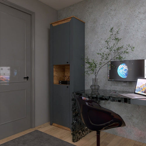 Living Nordic 1, Stejar kraft gold, Grafit