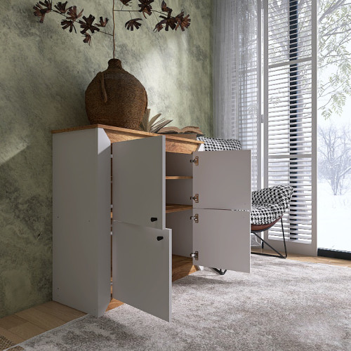 Living Nordic 2, Stejar kraft gold, Alb