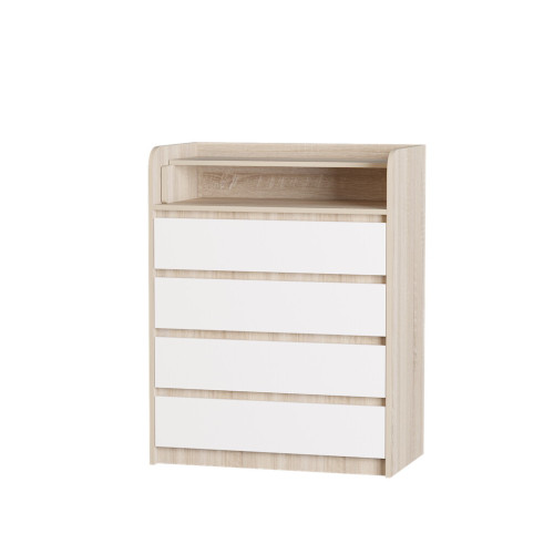 Set dormitor pentru copii Mix 1, Wenge inchis, Alb