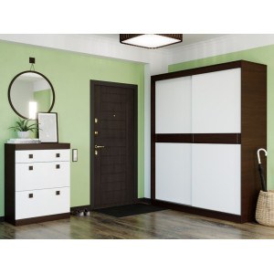 Set pentru holul de intrare Sonata 11, Wenge inchis, Alb