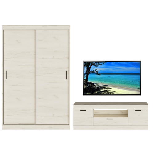 Camera de zi Sonata set 18, Stejar Kraft Alb