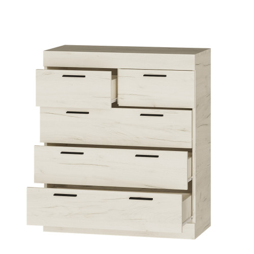 Set dormitor pentru copii Sonata 8, Stejar Kraft Alb