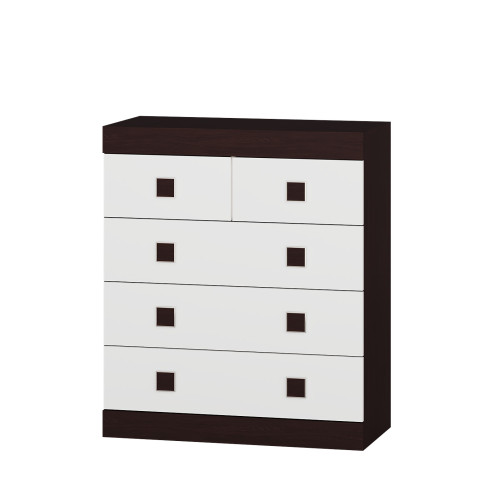 Set de dormit Sonata 14, Wenge inchis, Alb