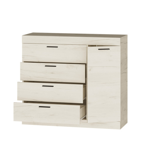 Set dormitor pentru copii Sonata 7, Stejar Kraft Alb Set dormitor pentru copii Sonata 7, Stejar Kraft Alb