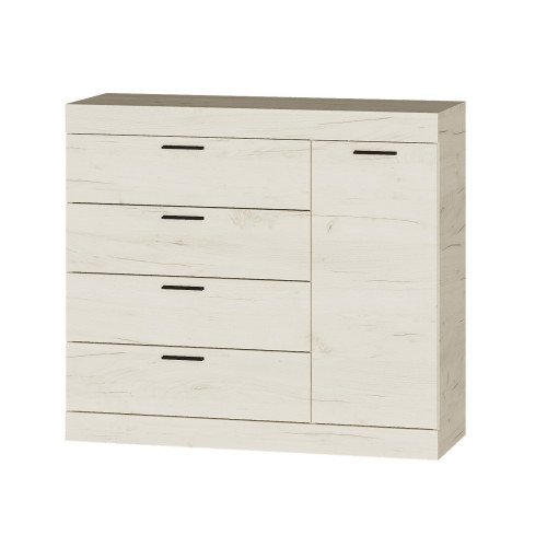 Set dormitor pentru copii Sonata 7, Stejar Kraft Alb Set dormitor pentru copii Sonata 7, Stejar Kraft Alb