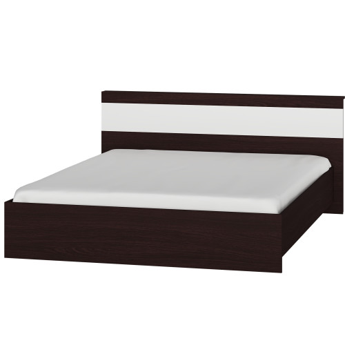 Set de dormit Sonata 10, Wenge inchis, Alb
